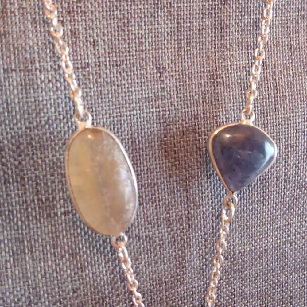 36" multi real stone necklace - Picture 14 of 16